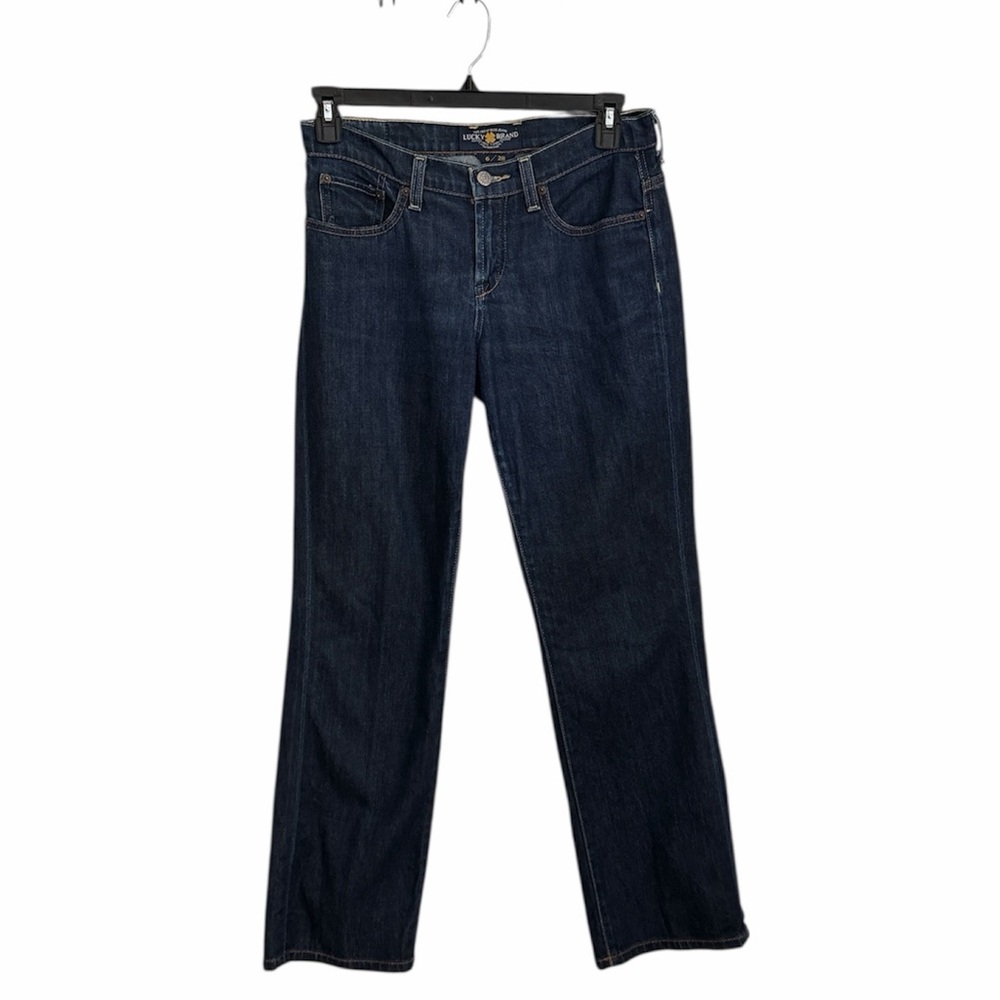 Women’s Lucky Brand Easy Rider Dark Blue Straight Leg Jeans Size 6/28 OLI-